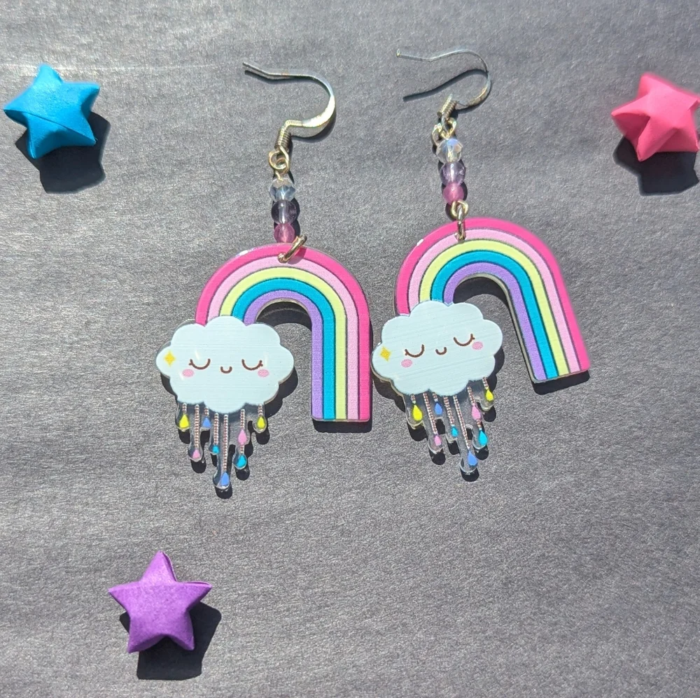 Rainbow Earrings - Picture 1 of 3